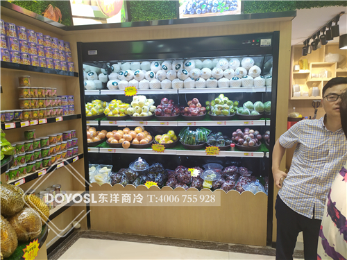 深圳市光明新區(qū)品果鮮森-水果店冷藏柜-水果風幕柜案例